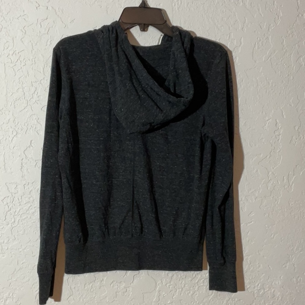 Women’s Nike Dark Heather Gray Zip Up Hooded Jacket with Pockets Size Medium - Picture 5 of 6